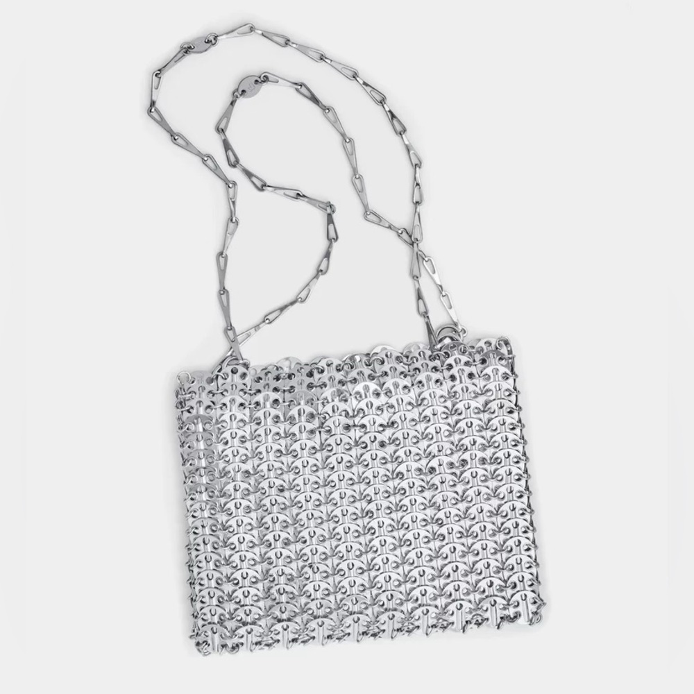 Paco Rabanne 1969 Iconic Disc Bag in Silver